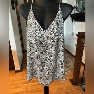 LOFT Outlet Tank Shell Animal Print Medium Petite